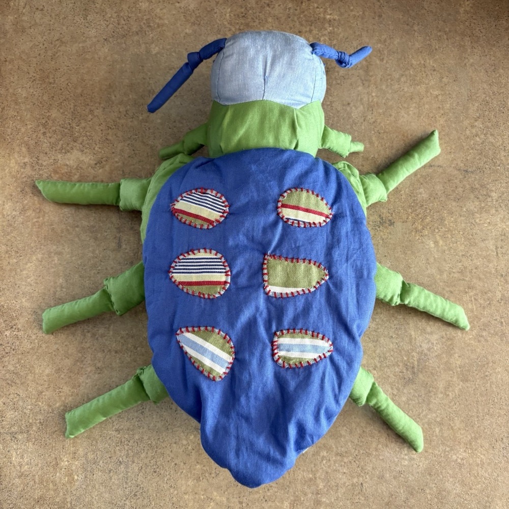 Pottery Barn Kids 2005 Cricket Plush Blue/Green 13"